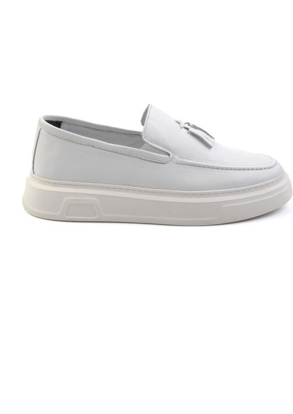 Beyaz Leather Erkek Loafer Ayakkabı E01080107603