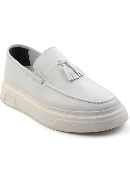 Beyaz Leather Erkek Loafer Ayakkabı E01080107603 fiyatları