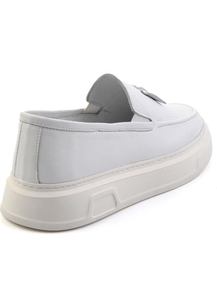 Beyaz Leather Erkek Loafer Ayakkabı E01080107603 modelleri