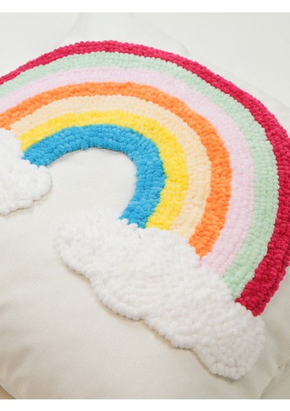 Kadife Bulut Gökkuşağı Punch Kırlent Kılıfı fiyatları