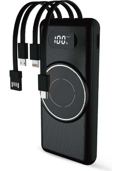 10.000 Mah Taşınabilir Hızlı Şarj Aleti/wireless Powerbank W01