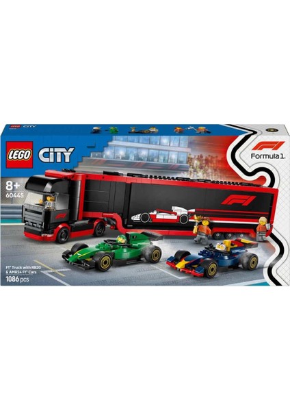 LEGO City RB20 ve AMR24 F1 Arabalı F1 Kamyonu 60445