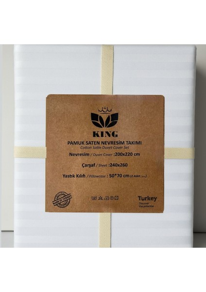 Pamuk Saten Çift Kişilik Nevresim Takımı Çizgili fiyatları