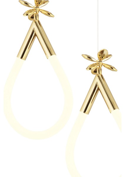 Vojens 3'lü Sıralı 42 Watt Gold Ledli Kelebek Detaylı Modern Koridor, Yatak Odası Salon Sarkıt LED fırsatları