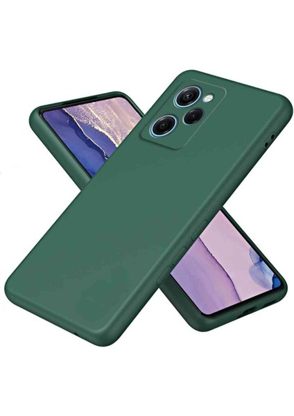 Poco X5 Pro 5g Uyumlu Fuchsia Nano Içi Kadife Silikon Telefon Kılıfı