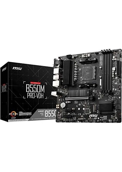 B550M Pro-Vdh Am4 Ddr4 4400(OC) HDMI Dp VGA M.2 Usb3.2 Matx Anakart
