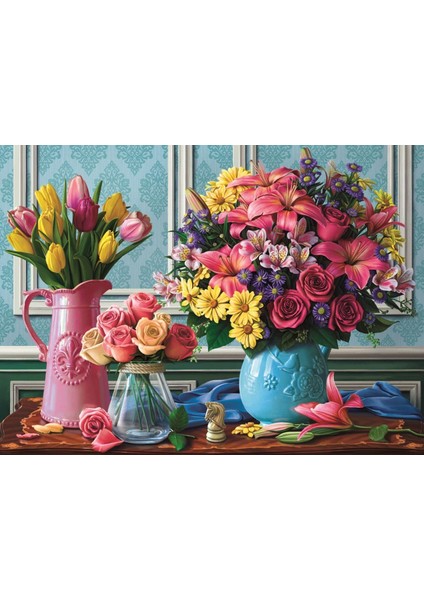 Puzzle - Rengarenk Buketler / 1000 Parça Puzzle, 1130