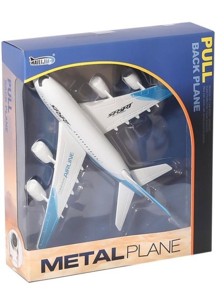A380-1A Metal Çekbırak Yolcu Uçağı -Canem Oyuncak
