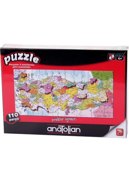 Eğitici Puzzle - Türkiye Haritası Iller / 110 Parça, #7401