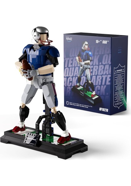 Quarterback Amerikan Futbolcu Model Seti, 660 Parça, Spor Temalı Koleksiyon, Yetişkinler Için