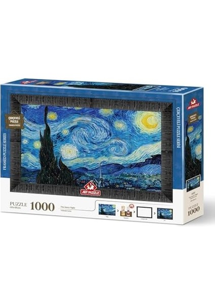 Puzzle Yıldızlı Gece 1000 Parça Çerçeveli Puzzle