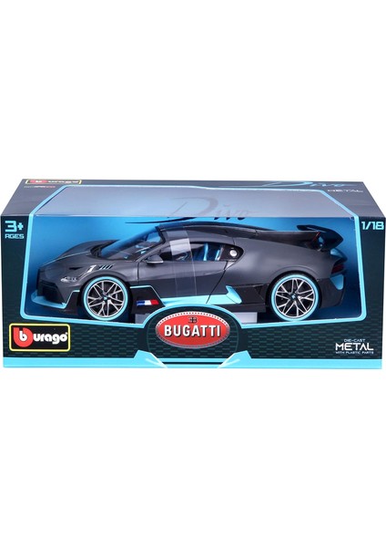 Spielwaren 18-11045-0000002 18-11045BK Bburago Bugatti Dıvo 1:18 Model Araba