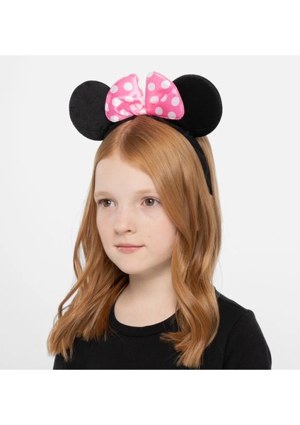 Pembe Fiyonklu Minnie Mouse Tacı Mini Kulak