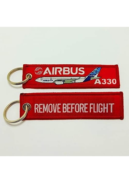 A380 A350 A340 A330 Remove Before Flight Anahtarlık 4 Lü Set