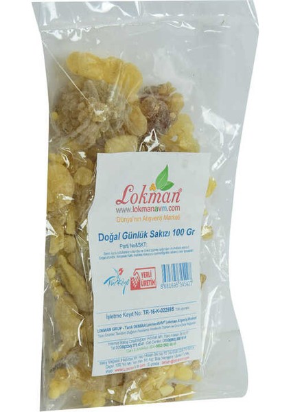 Ak grünlük Sakızı Doğal 100 gr Paket