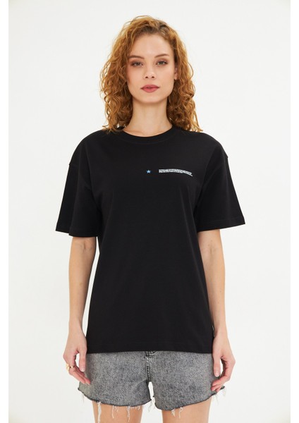 Los Angeles Baskılı %100 Pamuk Oversize Kadın Tişört fiyatları