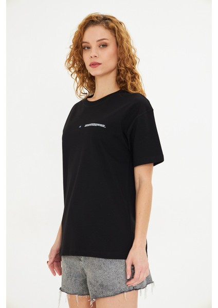 Los Angeles Baskılı %100 Pamuk Oversize Kadın Tişört fırsatları