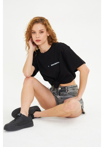 Los Angeles Baskılı %100 Pamuk Oversize Kadın Tişört indirimleri