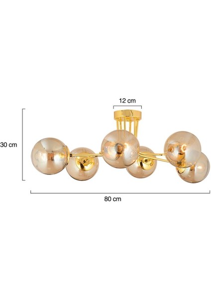 Tanyer 6lı Gold Modern Sarkıt Yatak Odası Salon Avize indirimleri