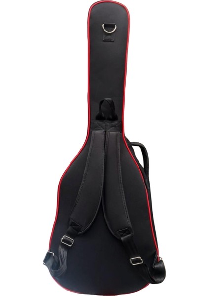 Kingbag-07 Soft Case Elektro Gitar Çantası-Kılıfı-Kalın-Kırmızı-Fitil-Keten-Su GEÇİRMEZ-GTRSİYAH007