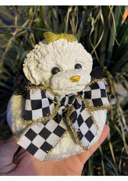 Köpekli Kumaş Kaplama Kapı Stoperi Gold Fiyonklu modelleri