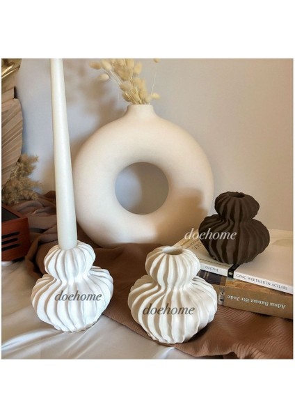 Çizgili Kahverengi Şamdan fiyatları