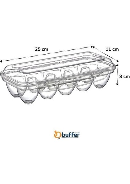 ® 10 Bölmeli Kilitli Kapaklı Yumurtalık Saklama Kutusu YU110