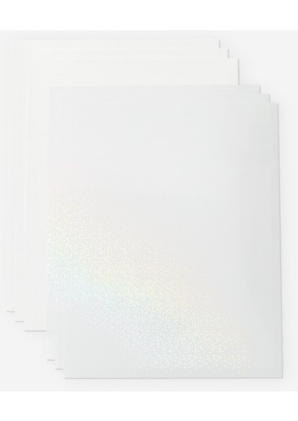Crıcut 2010354 Yazdırılabilir Suya Dayanıklı Transparan Holografik Çıkartma Seti - A4 - 5 Sayfa