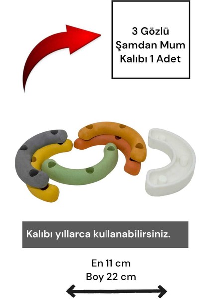 Şamdanlık Silikon Kalıbı , Silikon Kalıp, Beton Harcı, Taş Tozu , Alçı Döküm Kalıbı (1 Adet)