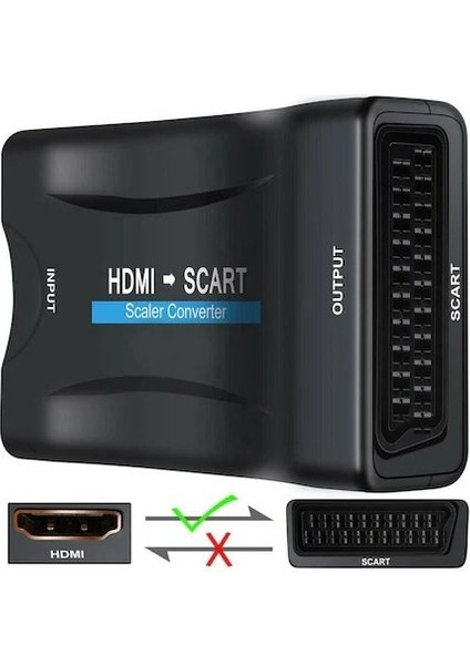 HDMI To Scart Av Çevirici Dönüştürücü Skart Convert