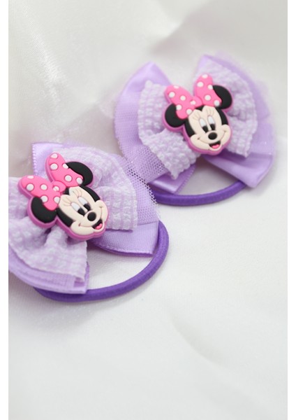 Mini Mouse Lastikli Kız Çocuk Okul Tokası 23 Nisan Tokası