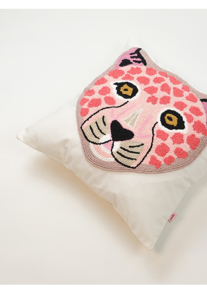 Pembe Leopar Punch Kırlent Kılıfı modelleri