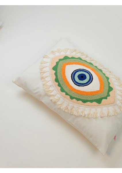 SOLAR VISION - Göz Figürlü Püsküllü Punch Kırlent Kılıfı indirimleri