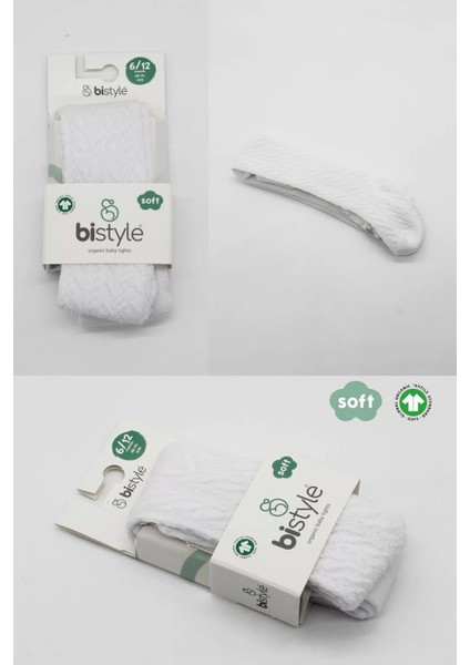 Tekli Zikzak Kabartma Penye Külotlu Çorap BS50108 Beyaz indirimleri