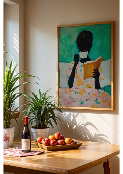 Mutfak Duvar Sanatı Ahşap Çerçeveli Mutfak Duvar Tablosu