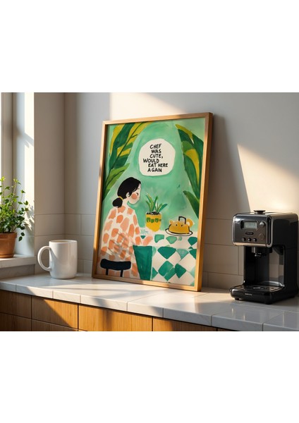 Mutfak Duvar Sanatı Ahşap Çerçeveli Mutfak Duvar Tablosu fiyatları