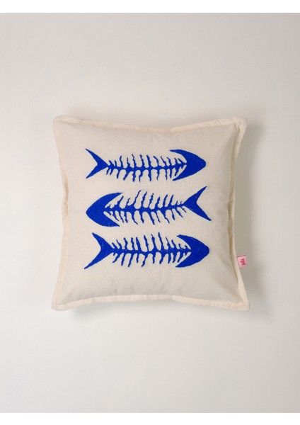 Marin Serisi Üçlü Balık Punch Kırlent Kılıfı