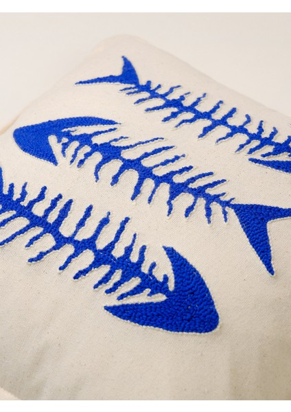 Marin Serisi Üçlü Balık Punch Kırlent Kılıfı modelleri