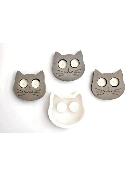 Kedigözü Tealight (Mumluk) Silikon Kalıbı