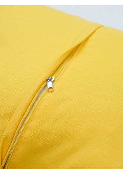 Tüylü Çizgili Punch Kırlent Kılıfı - Sarı indirimleri