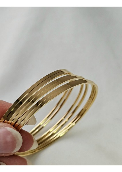 Ajda Bilezik Kibrit Çöpü Altın Renk Kararmaz Çelik Ajda Kadın Bilezik 3'lü Ajda Set fiyatları