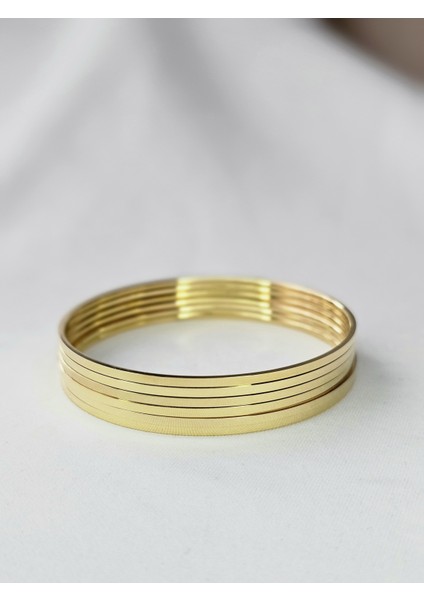 Ajda Bilezik Kibrit Çöpü Altın Renk Kararmaz Çelik Ajda Kadın Bilezik 3'lü Ajda Set indirimleri