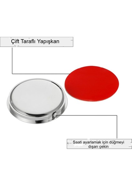 Araç Saati Araba Tekne Bisiklet Ofis Için Şık Pratik Tasarım Aydınlık Mini Kuvars indirimleri