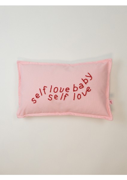 SELF LOVE BABY - Dikdörtgen Punch Kırlent Kılıfı