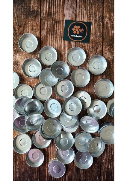 (50 Adet) Boş Alüminyum Tealight Kabı Ekonomik Boy 35 x 8mm