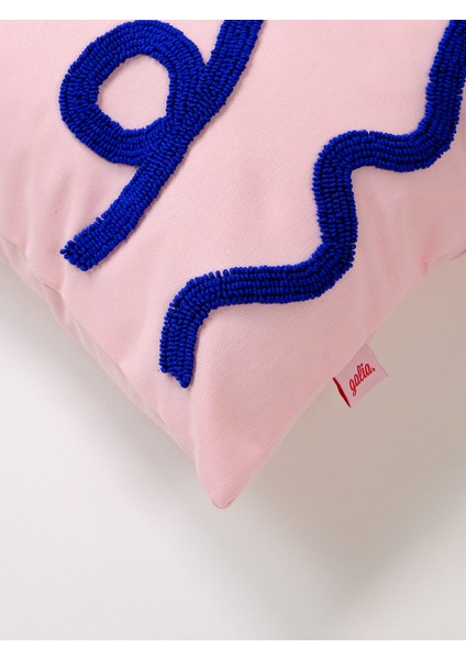 ELECTRIC FLOW - Punch Kırlent Kılıfı - Soyut Desen - Pembe/Saks fırsatları