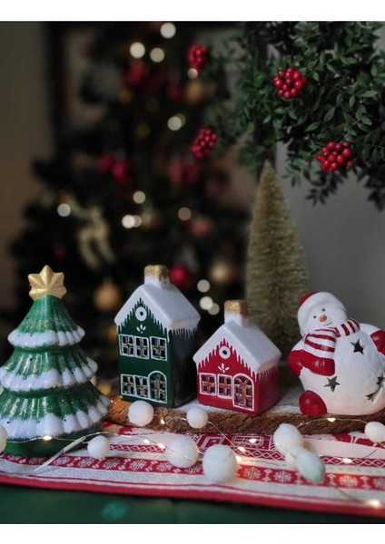 Ikili Yılbaşı Noel Ev Mumluk Biblo Obje fiyatları