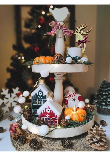 Ikili Yılbaşı Noel Ev Mumluk Biblo Obje modelleri