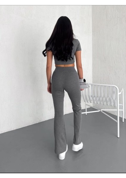 Merrline Kadın Penye Crop Tayt Ikili Takım fiyatları
