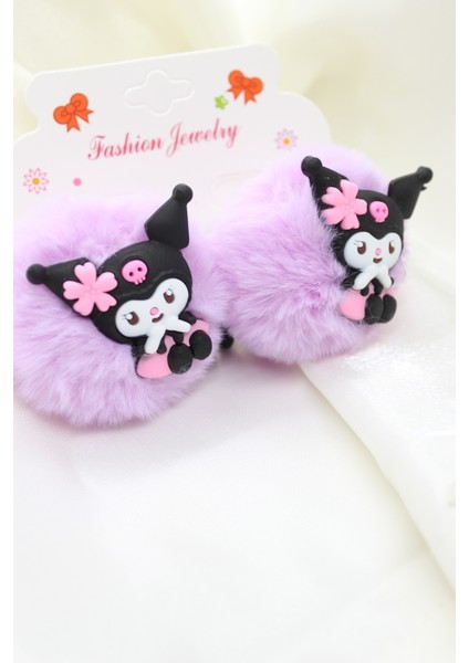 Kuromi Model Lastikli Kız Çocuk Okul Tokası